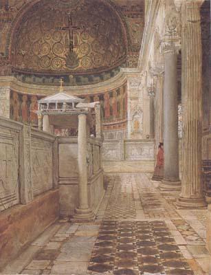 Alma-Tadema, Sir Lawrence Interior of the Church of San Clemente (mk23) oil painting image